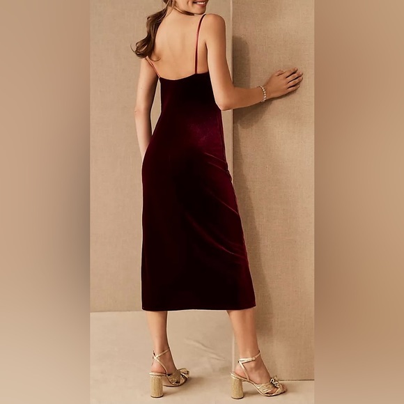 Jenny Yoo BHLD Dark Berry Stretch midi Dress xl NWT - Picture 4 of 4